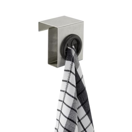 WENKO 4368060100 - Gancho PUSH 5x6 cm plateado/negro