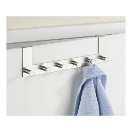 WENKO 4468060100-Colgador CELANO 39x11 cm acero inoxidable/plateado