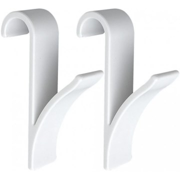 WENKO 4468160100-Ganchos 2,5x10,5 cm blancos