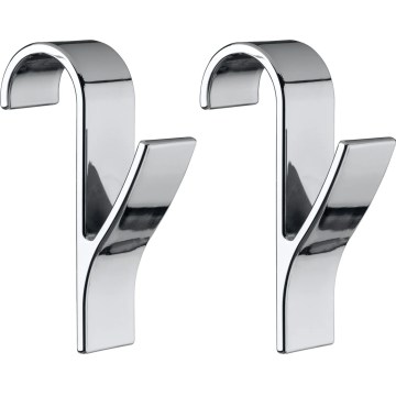 WENKO 4468162100-Ganchos 2,5x10,5 cm cromo brillante