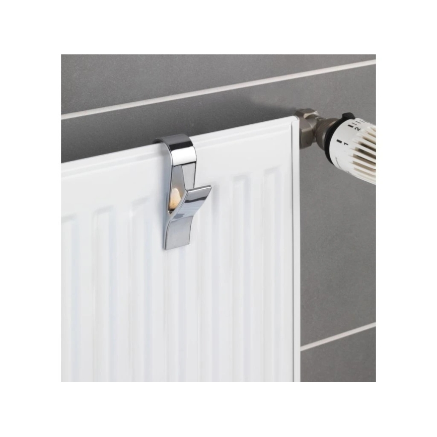 WENKO 4468162100-Ganchos 2,5x10,5 cm cromo brillante