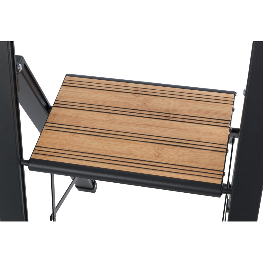WENKO 50482100 - Escalera ALU-DESIGN 44x101 cm negra