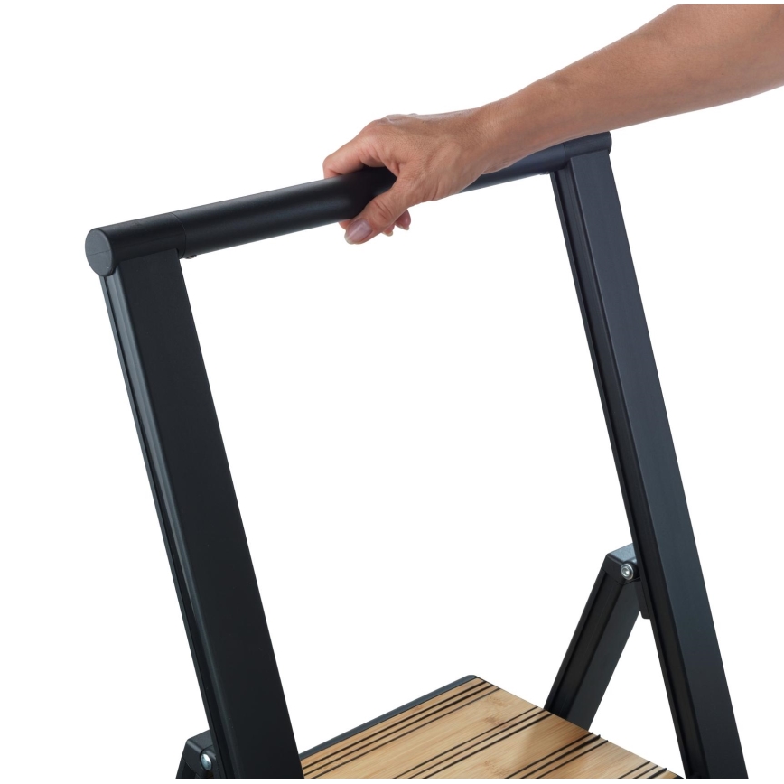 WENKO 50482100 - Escalera ALU-DESIGN 44x101 cm negra