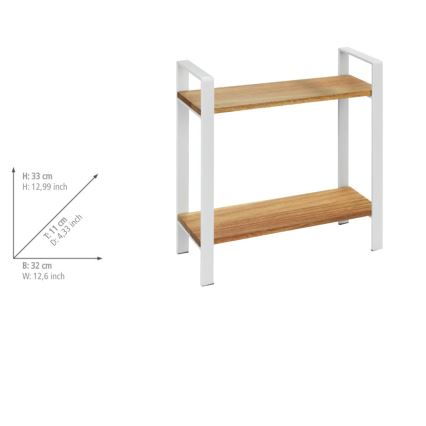 WENKO 53024100 - Estante LOUISA 32x33 cm blanco/marrón