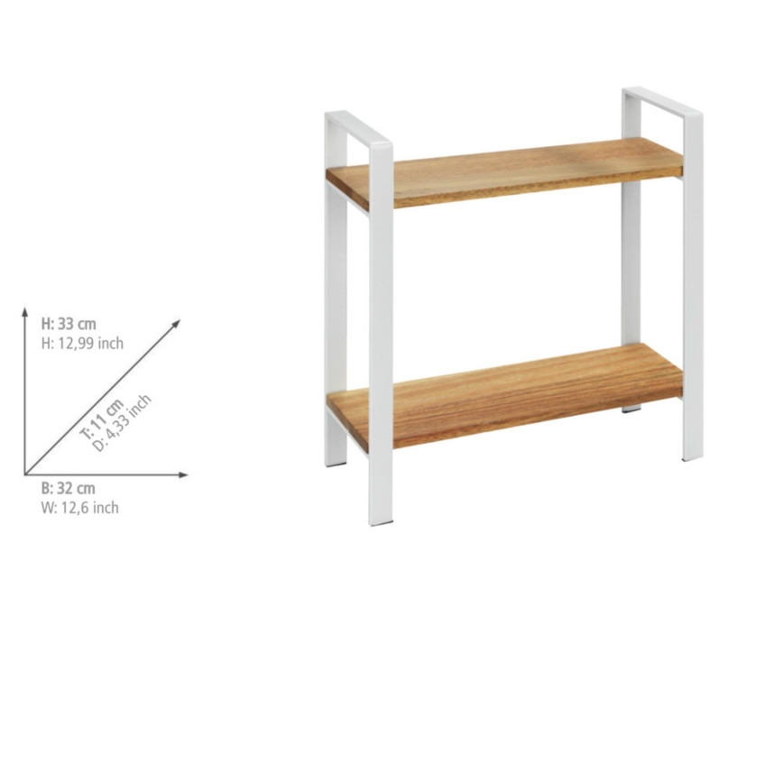 WENKO 53024100 - Estante LOUISA 32x33 cm blanco/marrón