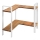 WENKO 53025100 - Estante LOUISA 30x33 cm blanco/marrón