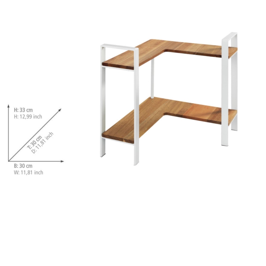 WENKO 53025100 - Estante LOUISA 30x33 cm blanco/marrón