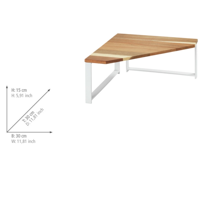 WENKO 53026100 - Estante LOUISA 30x30 cm blanco/marrón