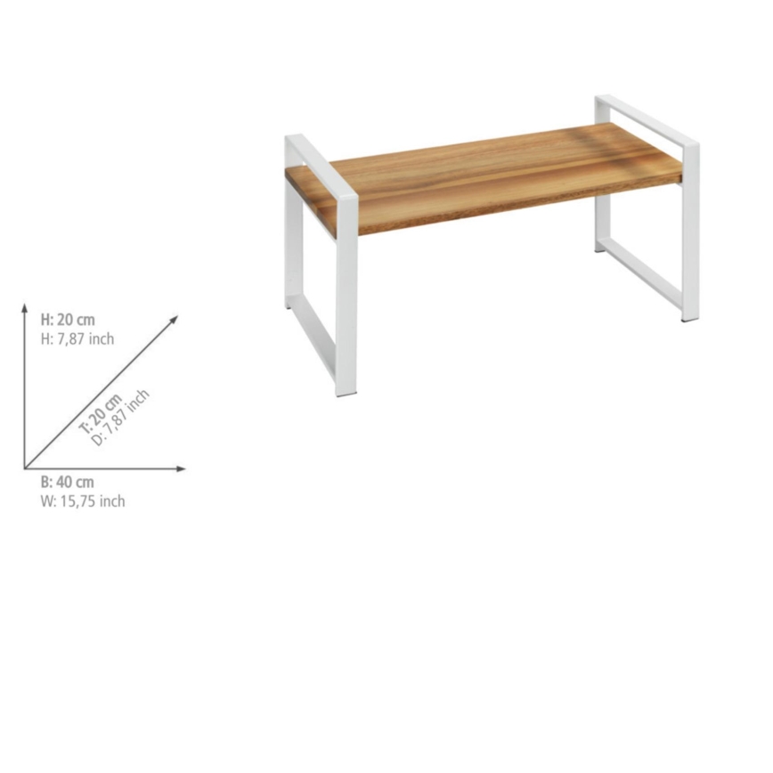 WENKO 53027100 - Estante LOUISA 40x20 cm blanco/marrón