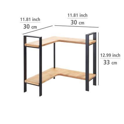 WENKO 53028100 - Estantería LOU 30x33 cm negro/marrón