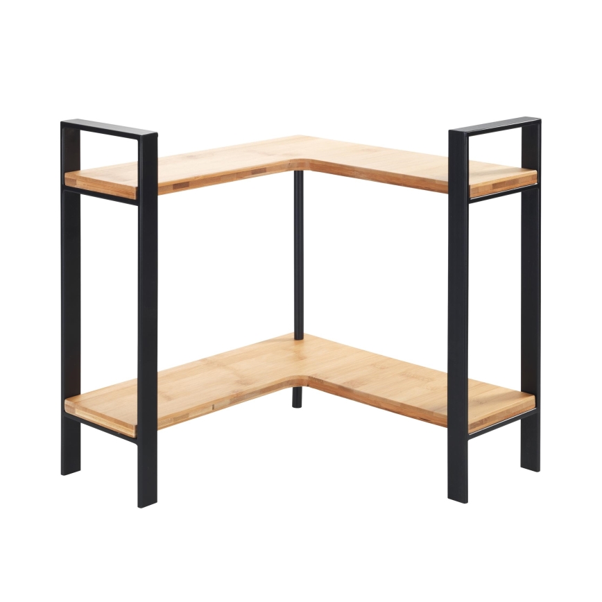 WENKO 53028100 - Repisa LOU 30x33 cm, negro/marrón