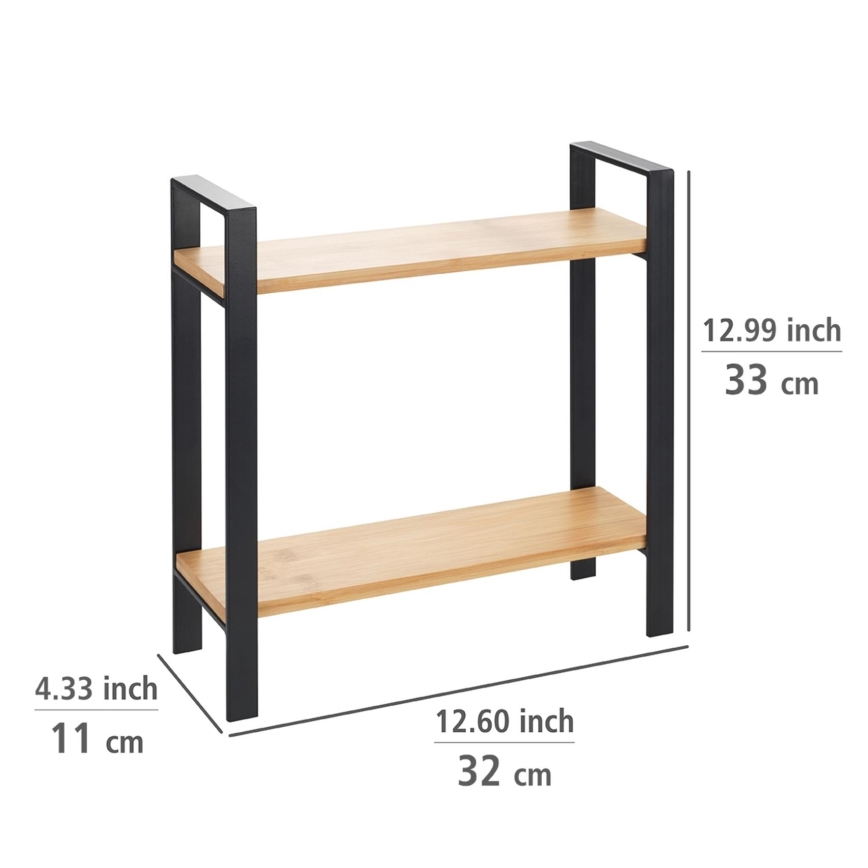 WENKO 53029100 - Estante LOU 32x33 cm negro/marrón