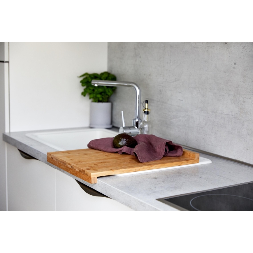 WENKO 53033100 - Tabla de cortar 45x35 cm marrón