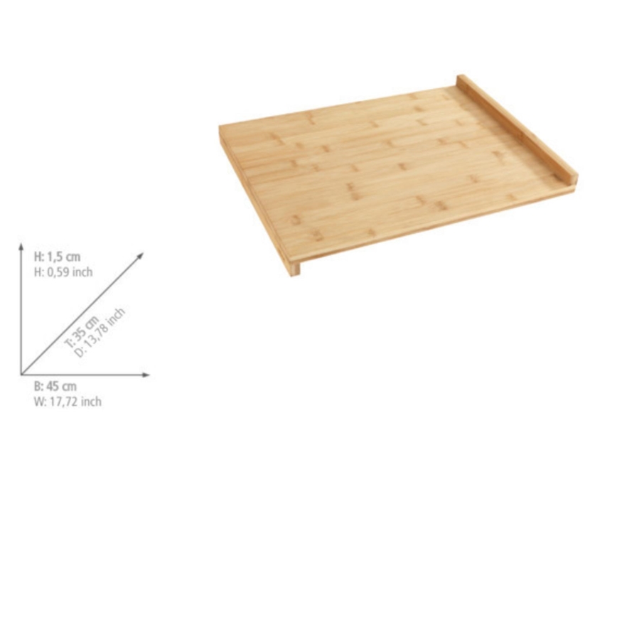 WENKO 53033100 - Tabla de cortar 45x35 cm marrón