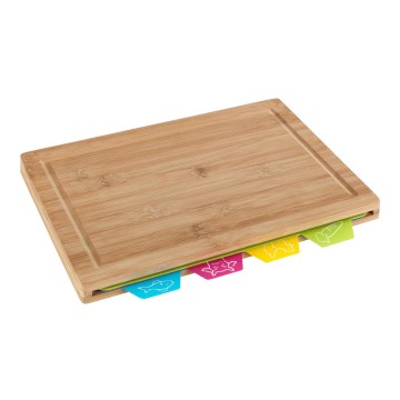 WENKO 53064100 - Tabla de cortar 32,5x22,5 cm marrón/multicolor