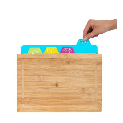 WENKO 53064100 - Tabla de cortar 32,5x22,5 cm marrón/multicolor