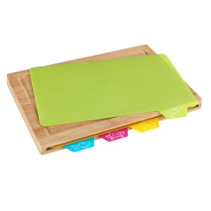 WENKO 53064100 - Tabla de cortar 32,5x22,5 cm marrón/multicolor