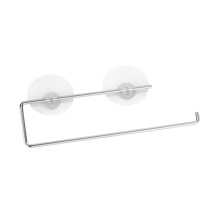 WENKO 53130100 - Soporte para paños STATIC-LOC 30x8,5 cm plateado/transparente