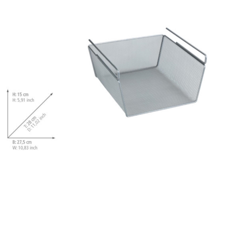 WENKO 53142100 - Cesta plateada 27,5 x 28 cm