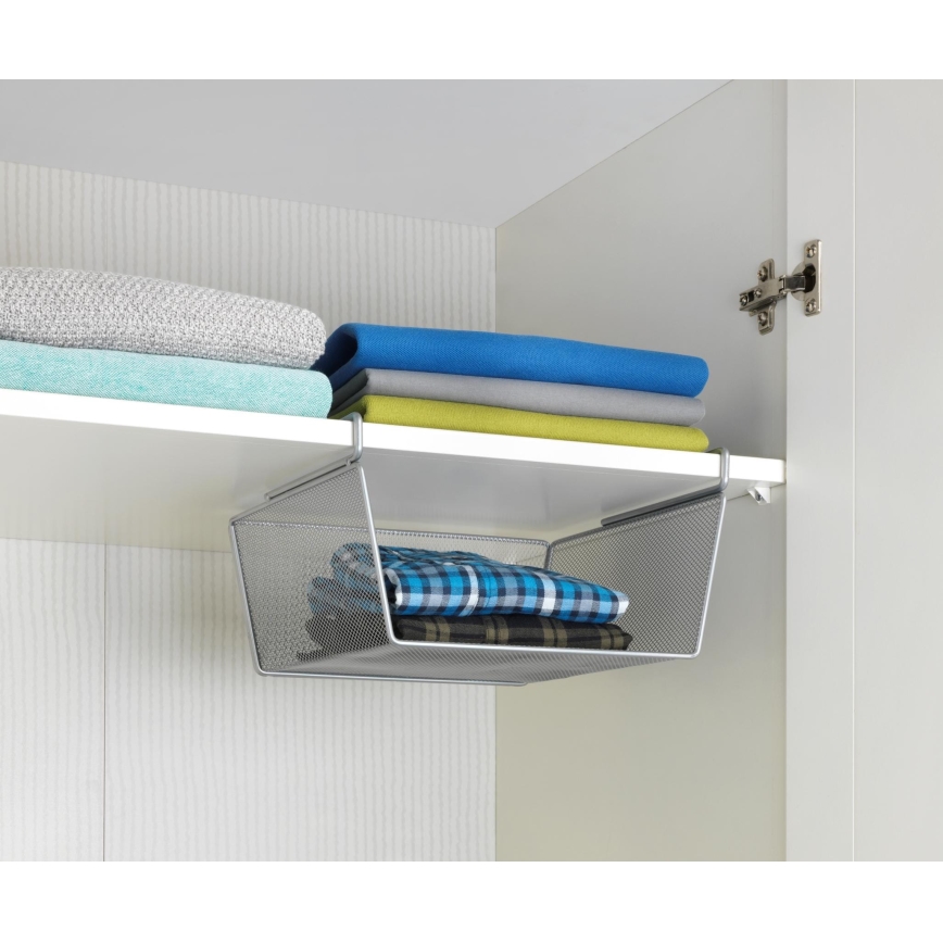 WENKO 53142100 - Cesta plateada 27,5 x 28 cm