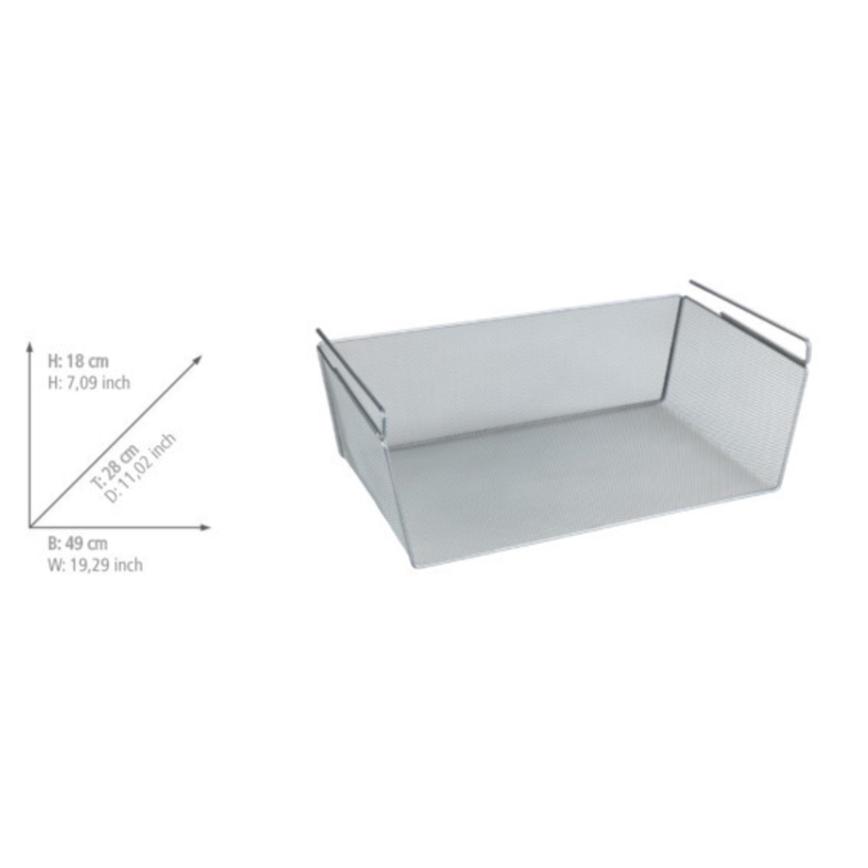 WENKO 53143100 - Cesta 49x28 cm plateada