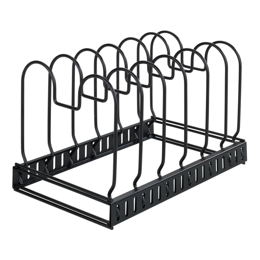 WENKO 53149100 - Soporte para tapas y sartenes 18x18 cm negro