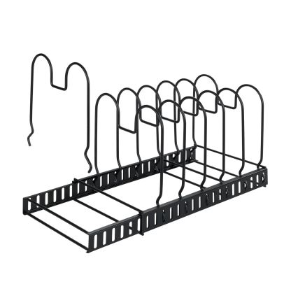 WENKO 53149100 - Soporte para tapas y sartenes 18x18 cm negro