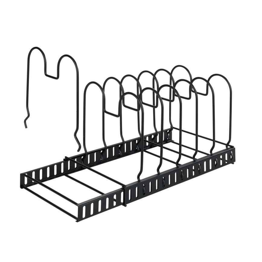 WENKO 53149100 - Soporte para tapas y sartenes 18x18 cm negro