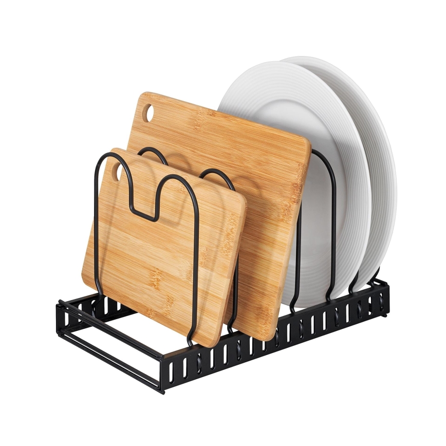 WENKO 53149100 - Soporte para tapas y sartenes 18x18 cm negro