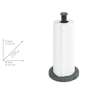 WENKO 53212100 - Soporte para paños 15x32 cm negro