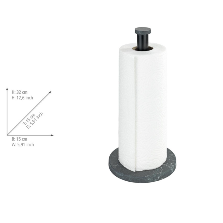 WENKO 53212100 - Soporte para paños 15x32 cm negro