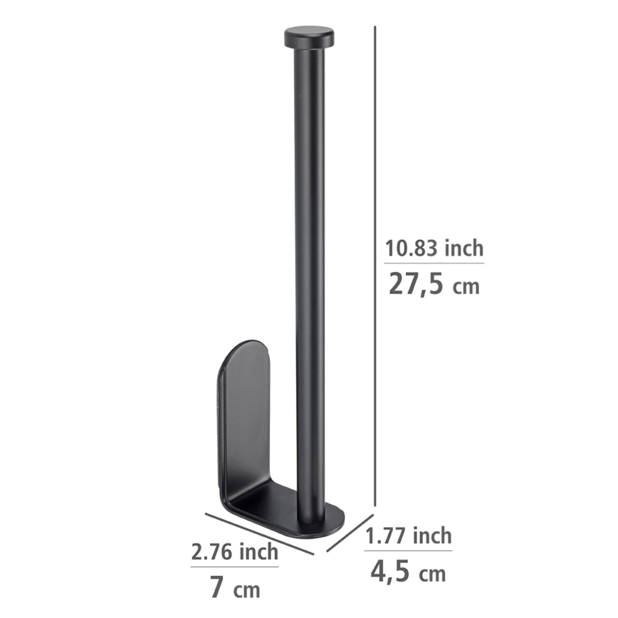 WENKO 53214100 - Portarrollos NIO 27,5x7 cm negro