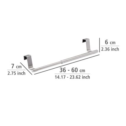 WENKO 53245100 - Soporte para toallas TELESCOPE 7x6 cm plateado/negro
