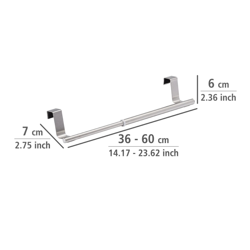 WENKO 53245100 - Soporte para toallas TELESCOPE 7x6 cm plateado/negro