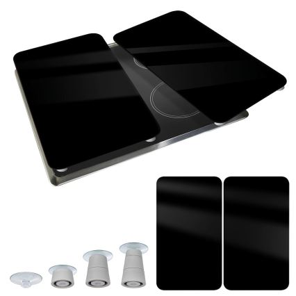WENKO 53898100 - Placa protectora 52x30 cm negra/gris/transparente