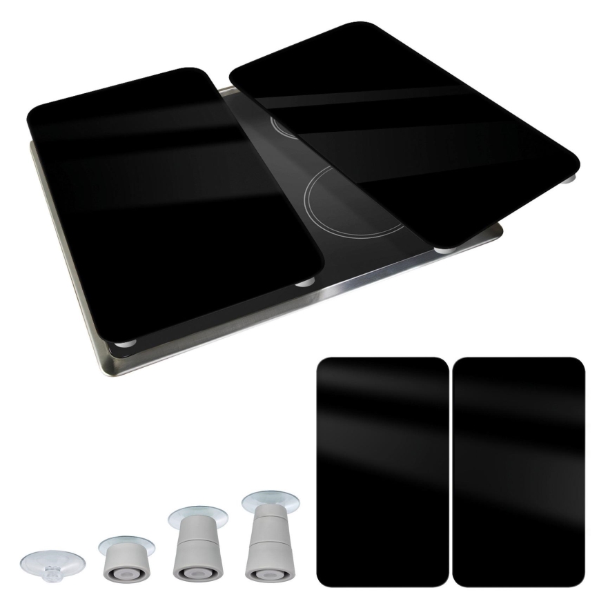 WENKO 53898100 - Placa protectora 52x30 cm negra/gris/transparente