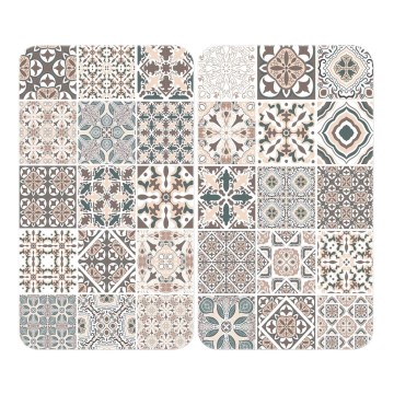 WENKO 53904100 - Tapa protectora para placa de cocina 30x52 cm multicolor/gris/transparente