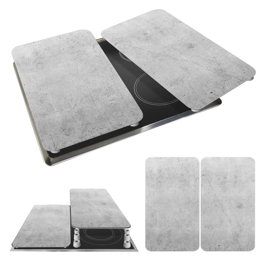 WENKO 53906100 - Cubierta protectora para placa de cocción 30x52 cm gris/transparente
