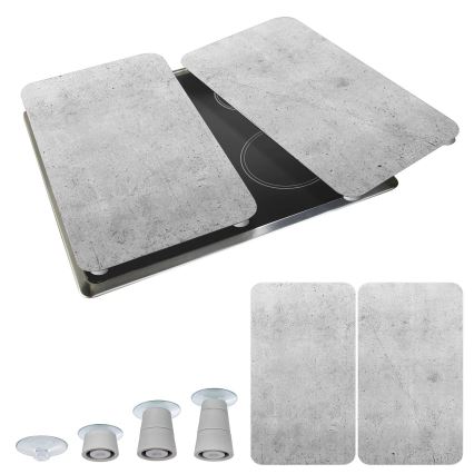 WENKO 53906100 - Cubierta protectora para placa de cocción 30x52 cm gris/transparente