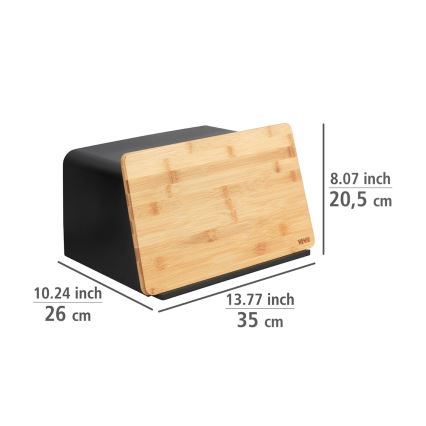 WENKO 54098100 - Panera KUBO 35x26,5 cm negro/marrón