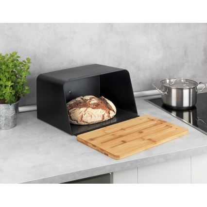 WENKO 54098100 - Panera KUBO 35x26,5 cm negro/marrón