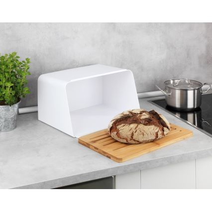 WENKO 54099100 - Panera KUBO 35x26,5 cm blanco/marrón