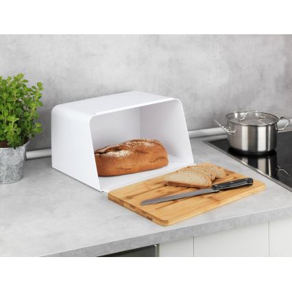 WENKO 54099100 - Panera KUBO 35x26,5 cm blanco/marrón