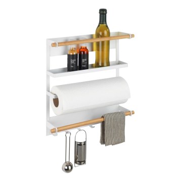 WENKO 54113100 - Organizador MAGNA 33x34 cm blanco/marrón/negro