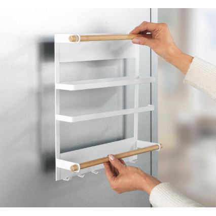 WENKO 54113100 - Organizador MAGNA 33x34 cm blanco/marrón/negro