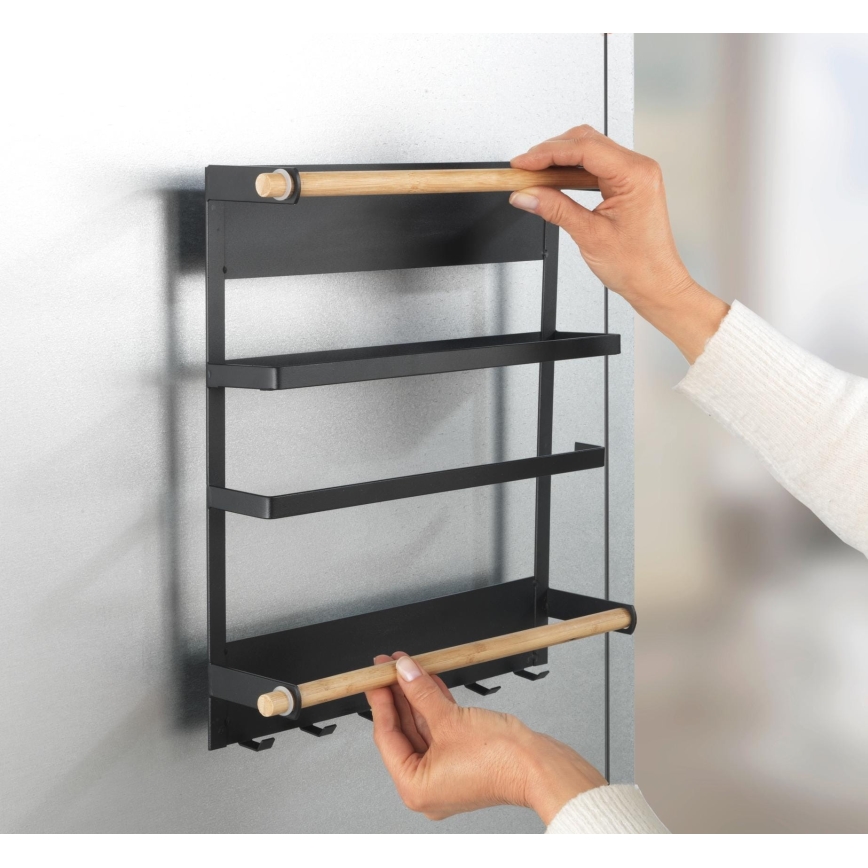 WENKO 54114100 - Organizador MAGNA 33x34 cm negro/marrón