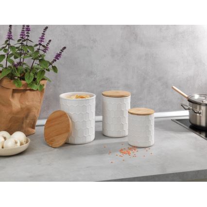 WENKO 54222100 - Caja MAYA 13x17 cm blanco/marrón