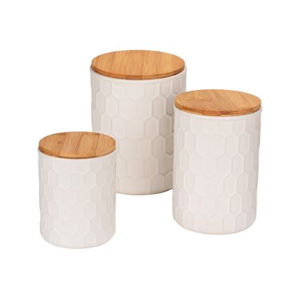 WENKO 54222100 - Caja MAYA 13x17 cm blanco/marrón