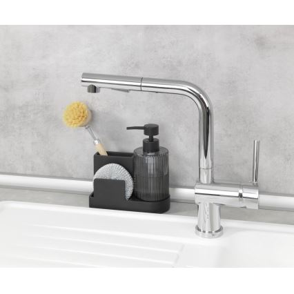 WENKO 54654100 - Organizador PINA 16x17 cm negro