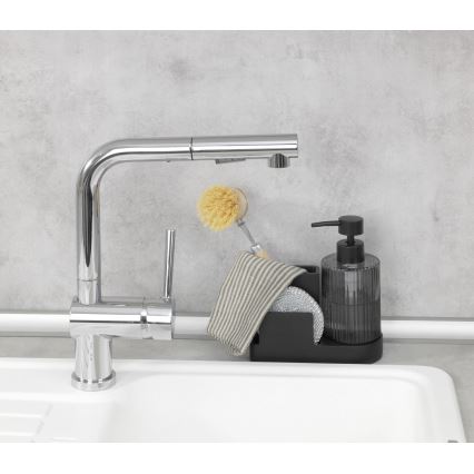 WENKO 54654100 - Organizador PINA 16x17 cm negro